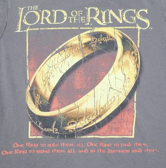 Lord of the Rings T-Shirt Size S One Ring Graphic Tee Movie Merch 100% Cotton - Picture 2 of 9